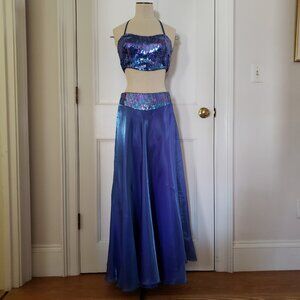 SALE Two piece sequin dress belly dance costume 4
